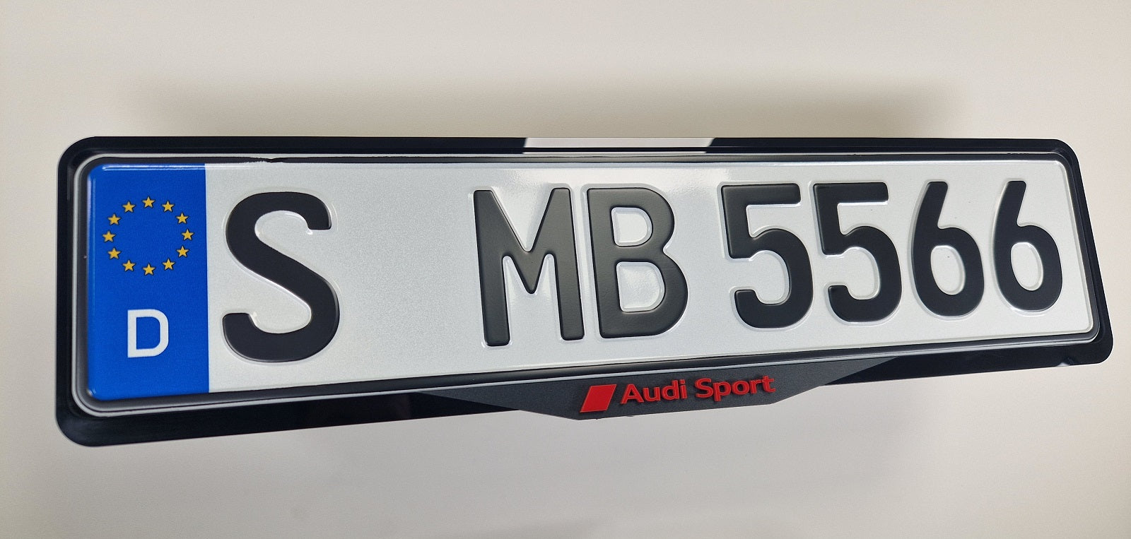 Audi car number plate holder frame surround Black Red