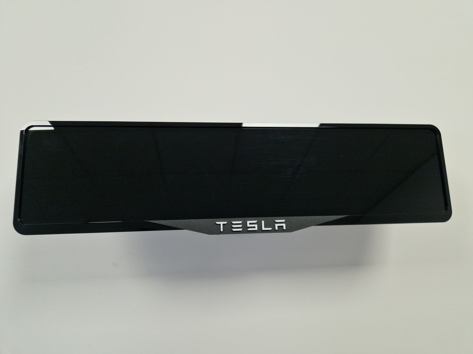 Tesla car number plate holder frame surround white