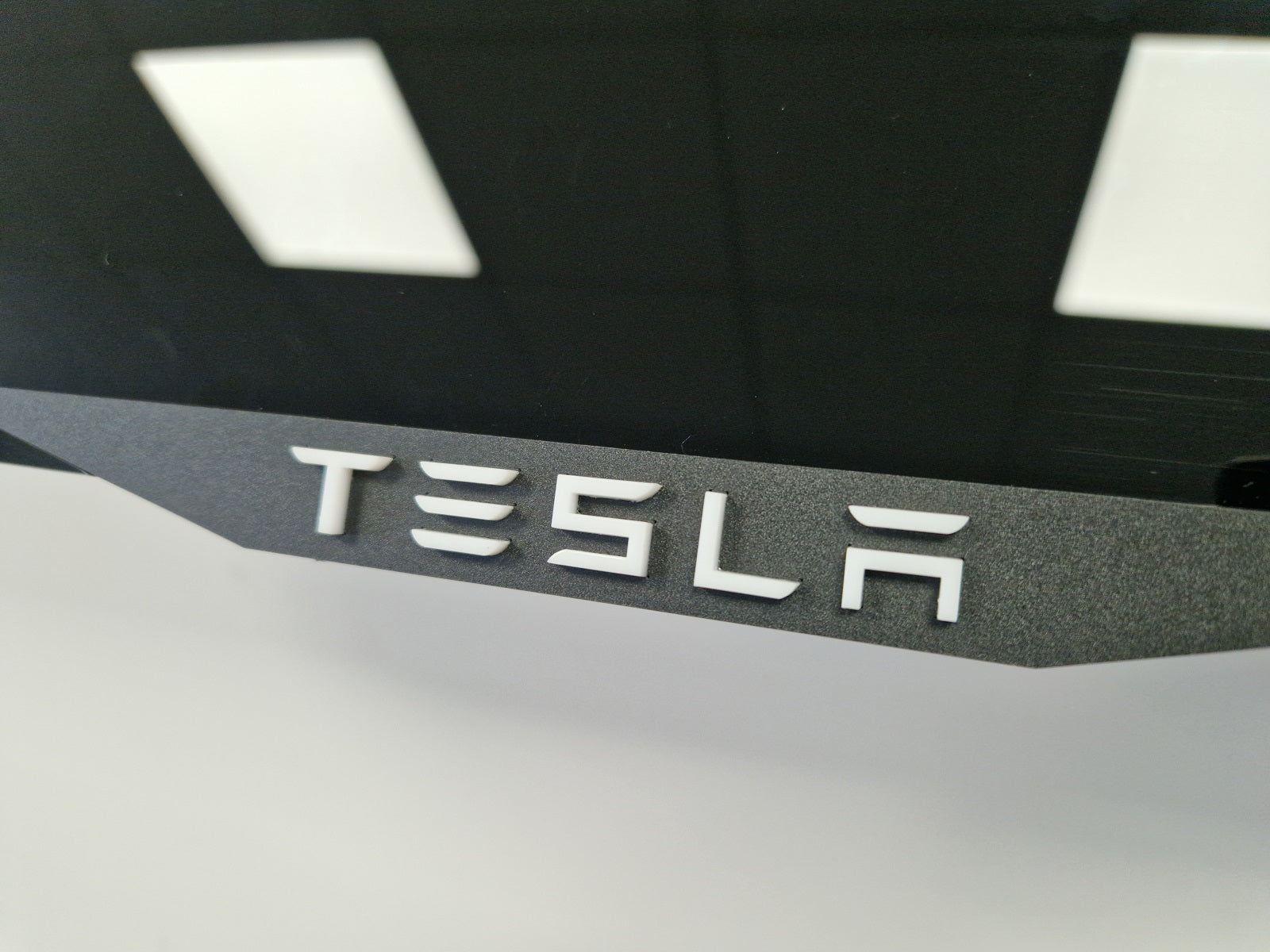 Tesla car number plate holder frame surround white