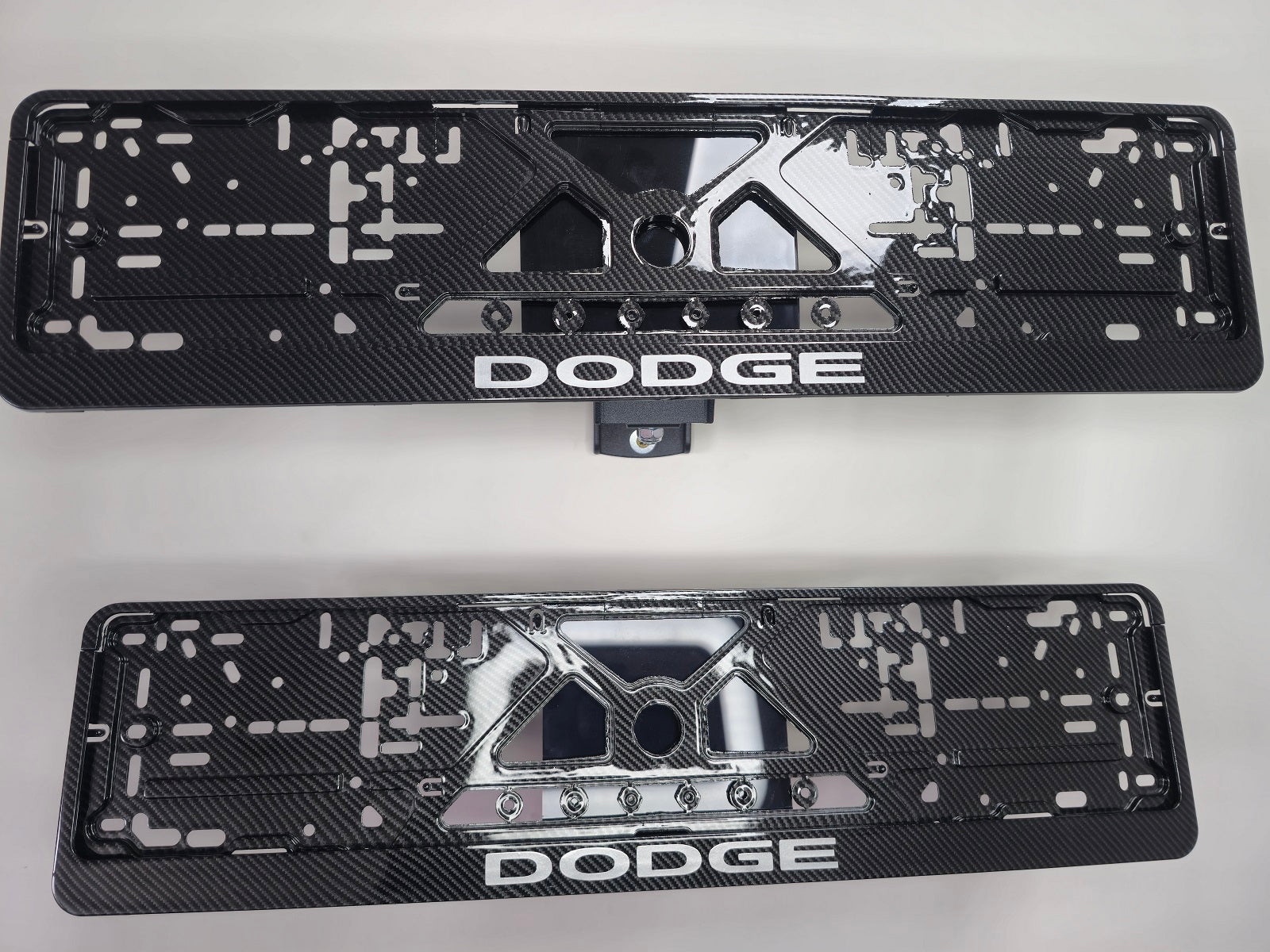 Dodge car number plate holder frame surround carbon