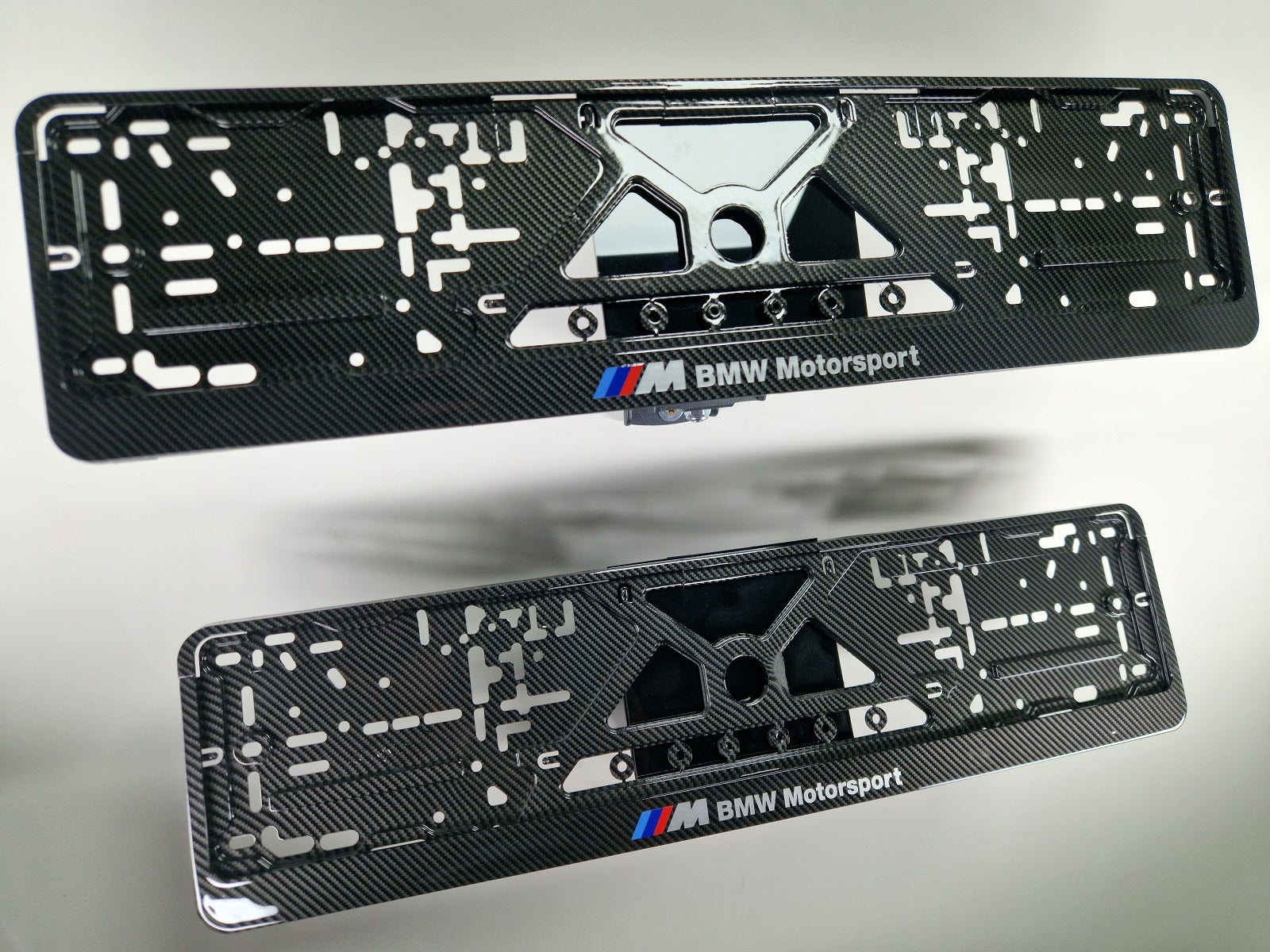 BMW Motorsport car number plate holder frame surround carbon
