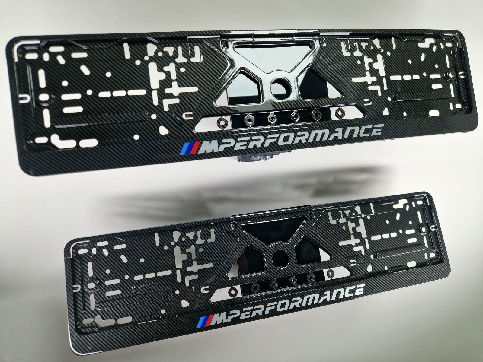 BMW M Performance car number plate holder frame surround carbon