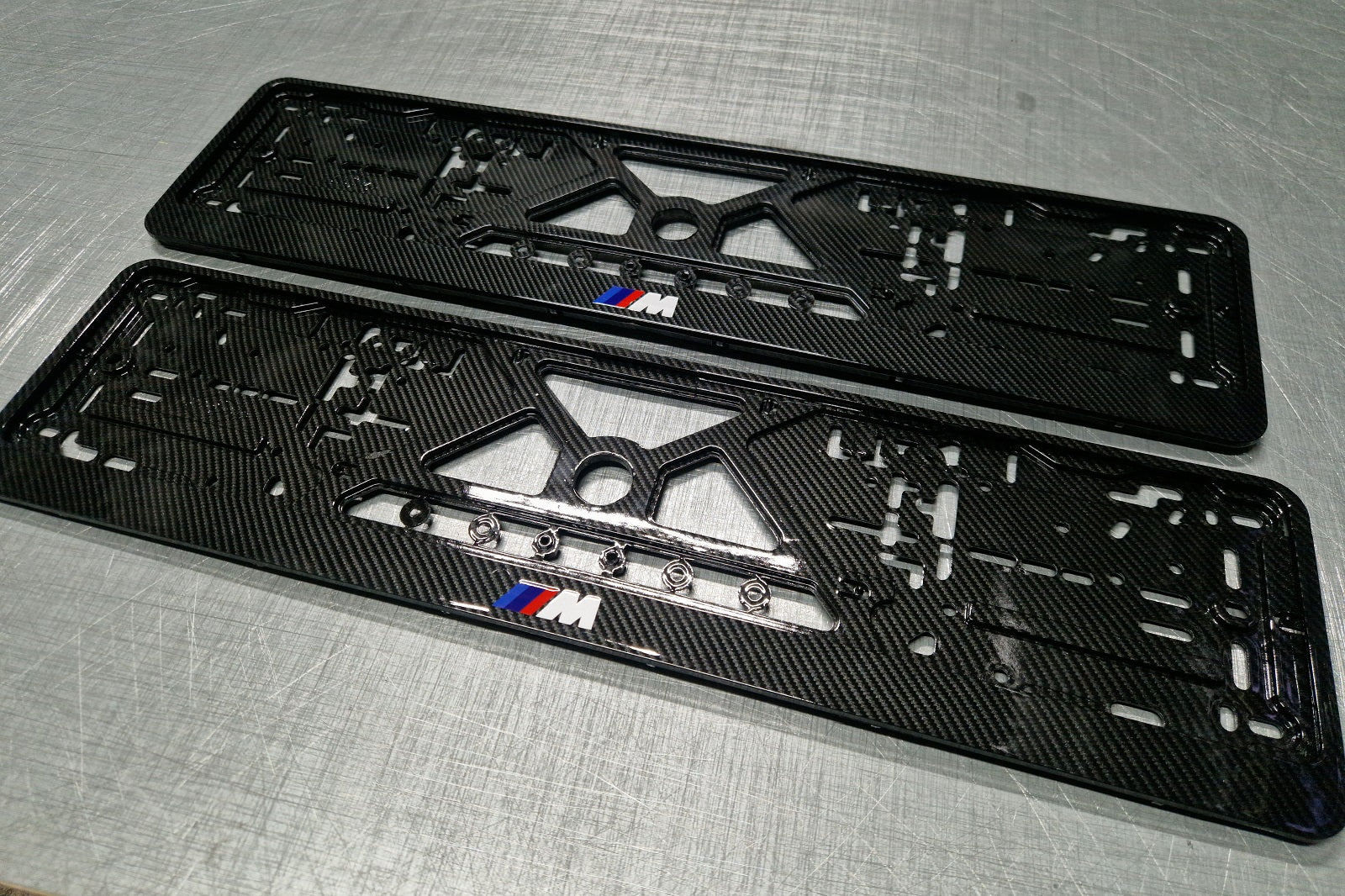 BMW M car number plate holder frame surround carbon
