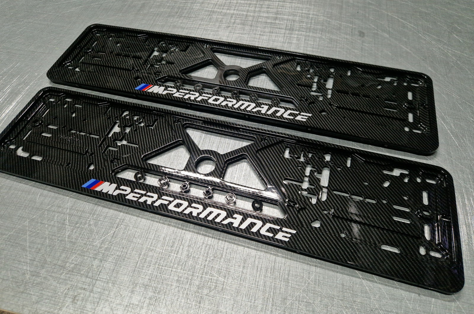 BMW M Performance car number plate holder frame surround carbon
