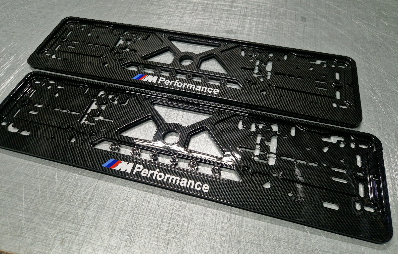 BMW ///M Performance car number plate holder frame surround carbon