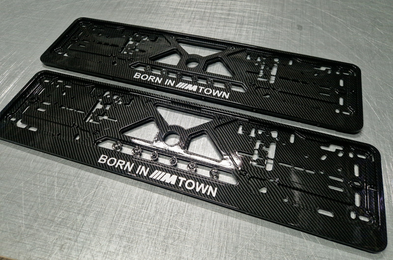 BMW M Town car number plate holder frame surround carbon