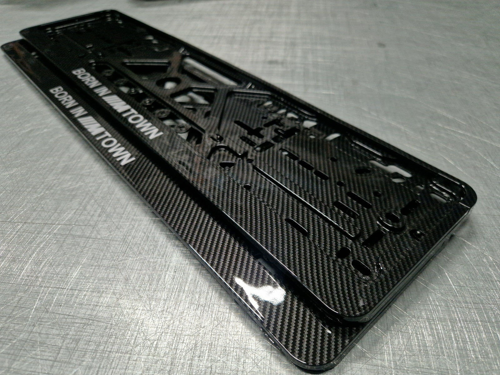 BMW M Town car number plate holder frame surround carbon