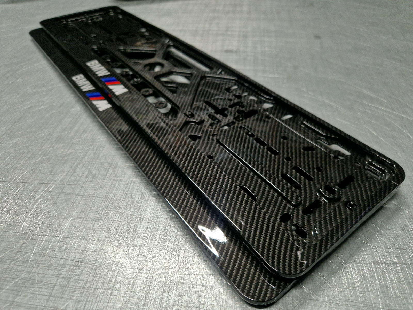 BMW ///M car number plate holder frame surround carbon