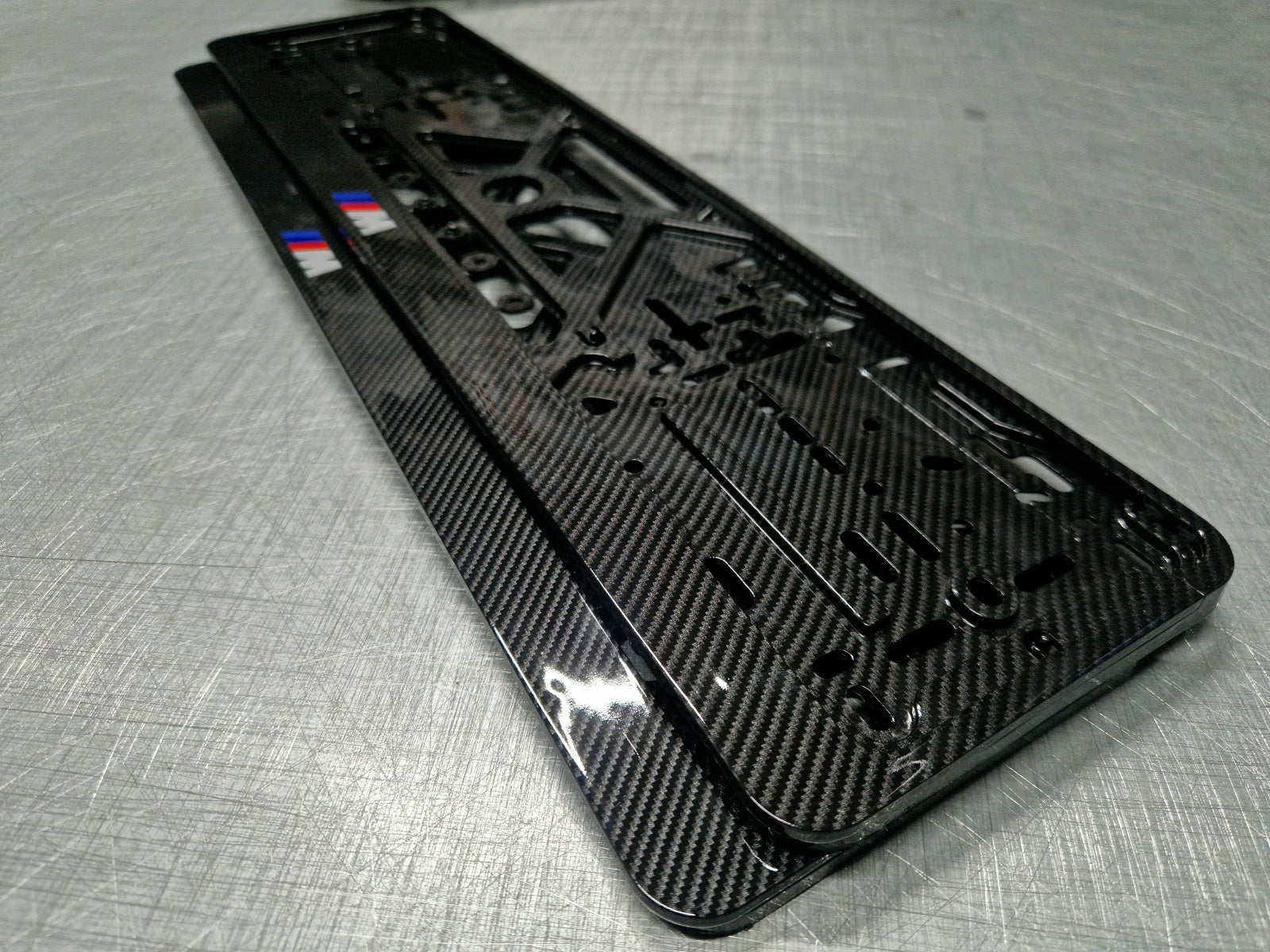 BMW M car number plate holder frame surround carbon