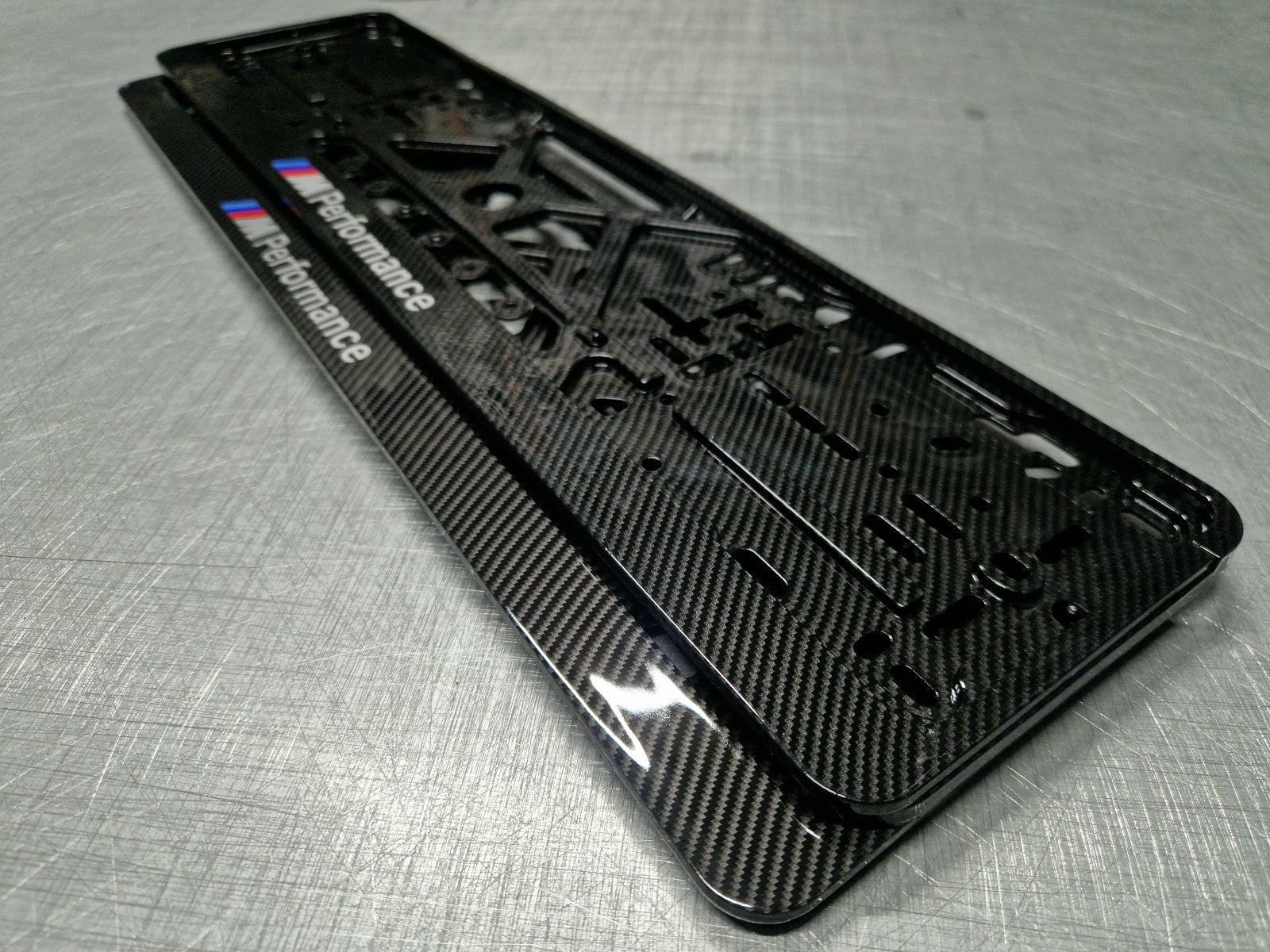 BMW ///M Performance car number plate holder frame surround carbon