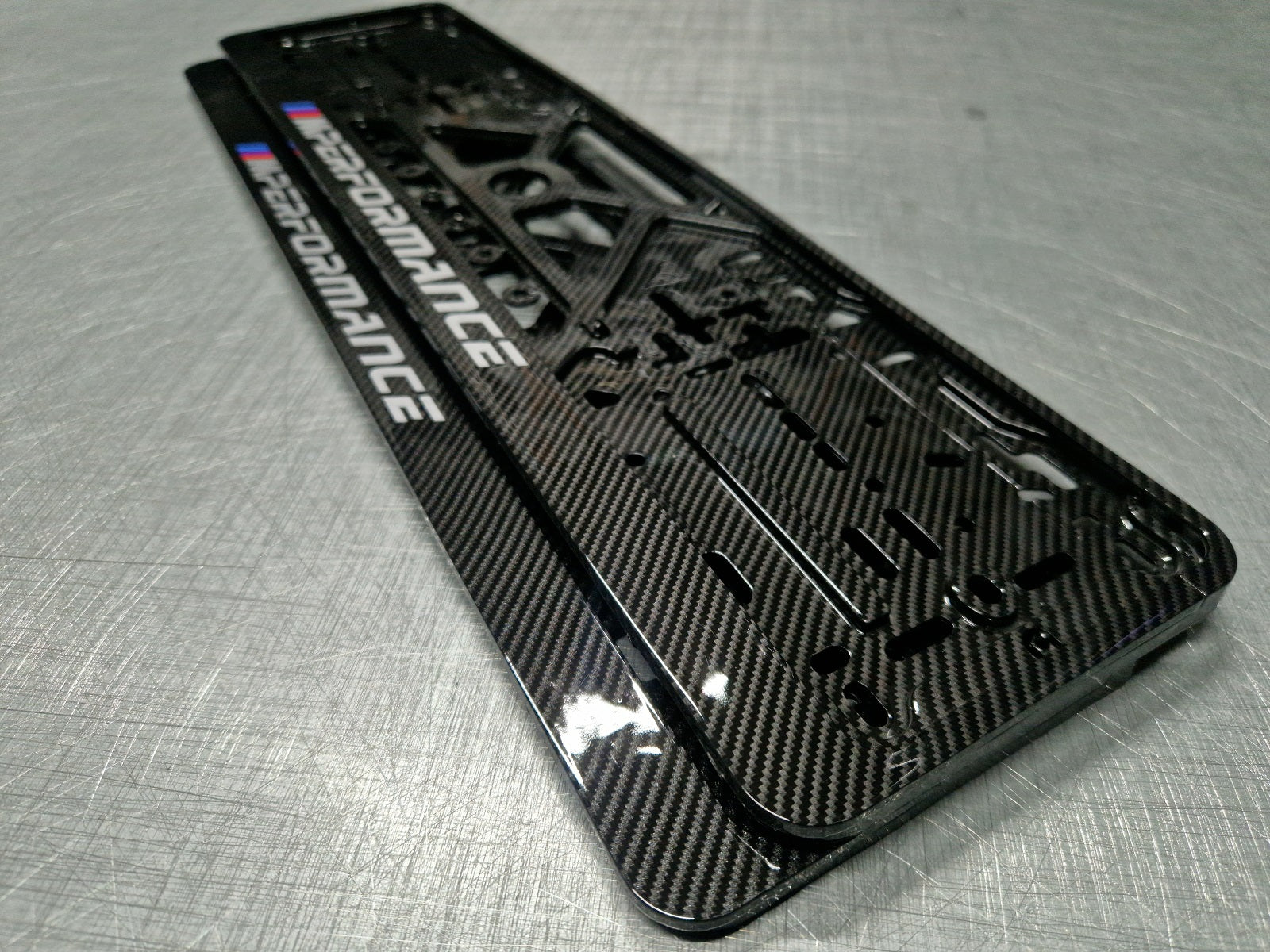 BMW M Performance car number plate holder frame surround carbon