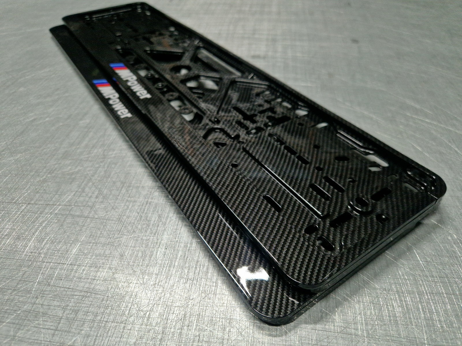 BMW M Power car number plate holder frame surround carbon