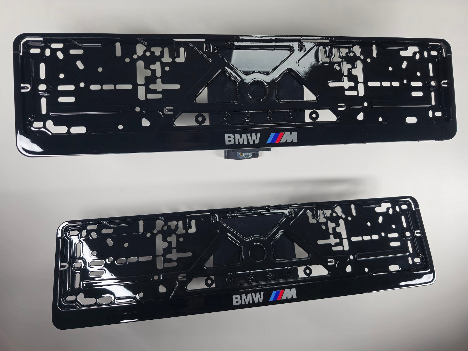 BMW M car number plate holder frame surround Piano Black