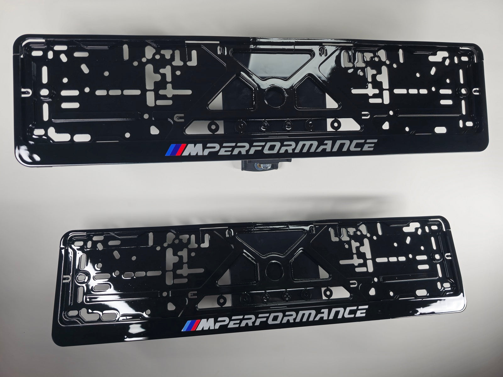 BMW ///M Performance car number plate holder frame surround Piano Black