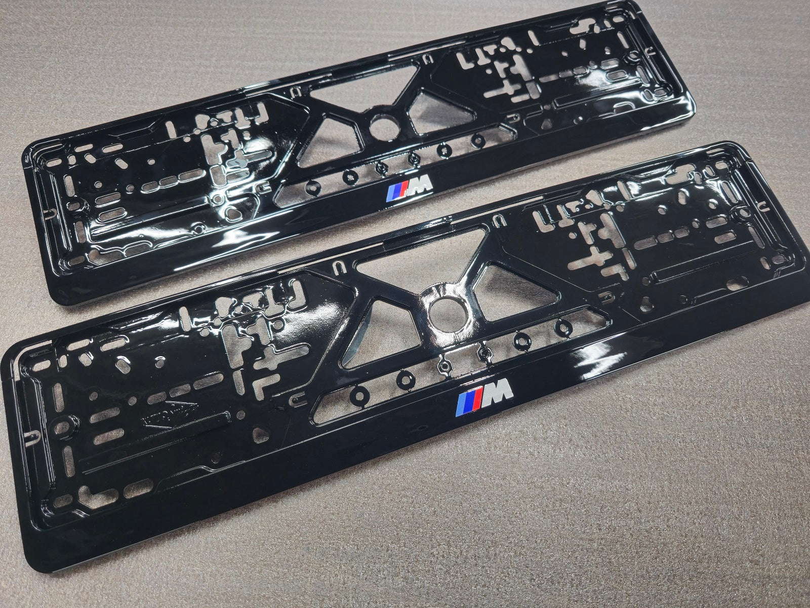 BMW M car number plate holder frame surround Piano Black