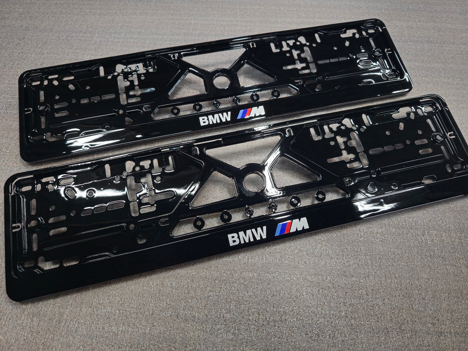 BMW M car number plate holder frame surround Piano Black