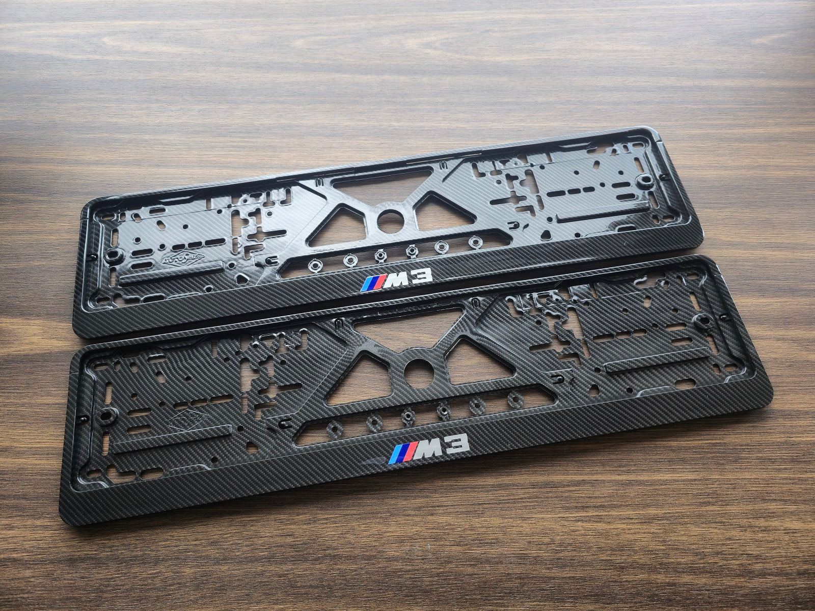 BMW M3 car number plate holder frame surround carbon
