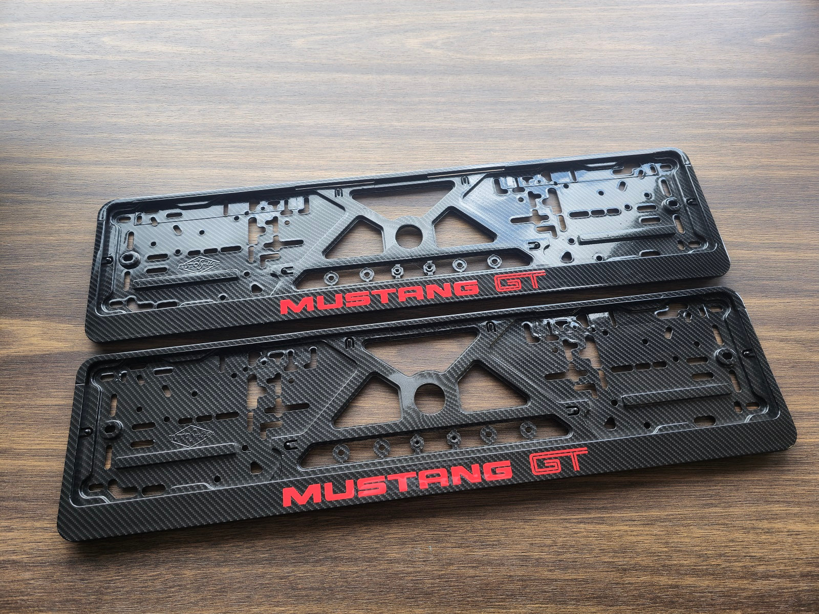 Ford Mustang car number plate holder frame surround carbon