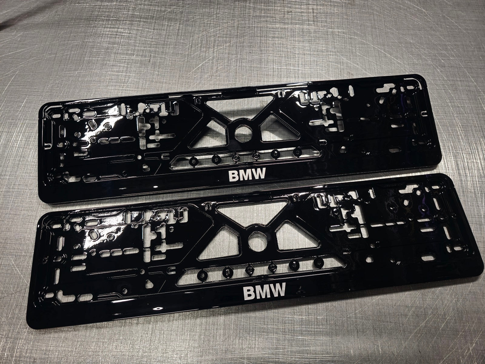 BMW car number plate holder frame surround Piano Black