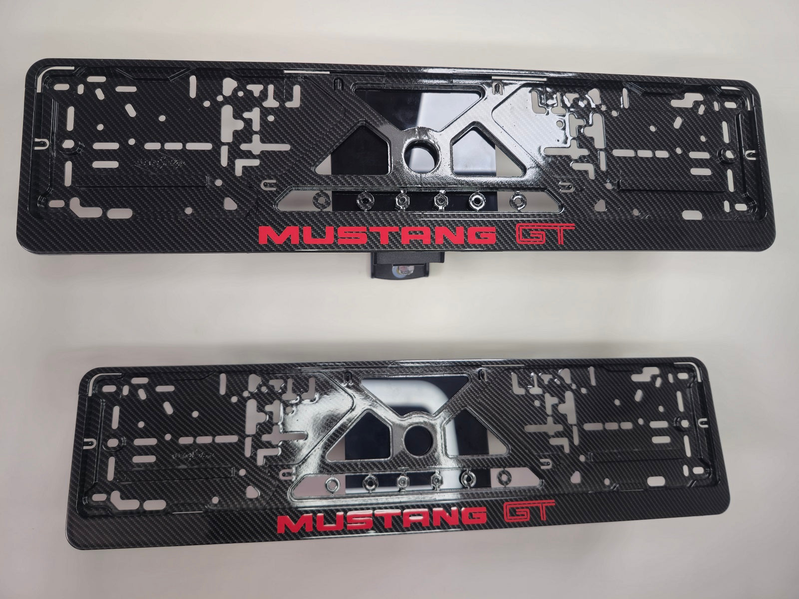 Ford Mustang car number plate holder frame surround carbon