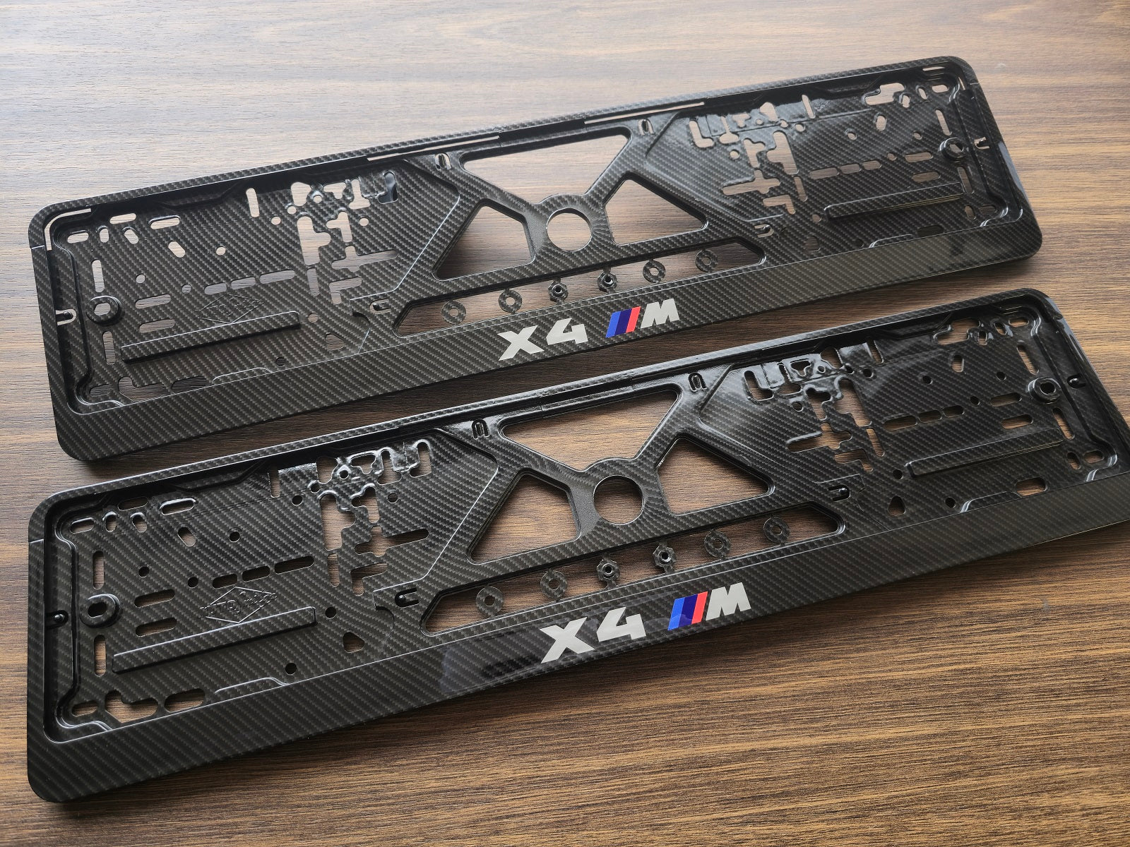 BMW X4M car number plate holder frame surround carbon