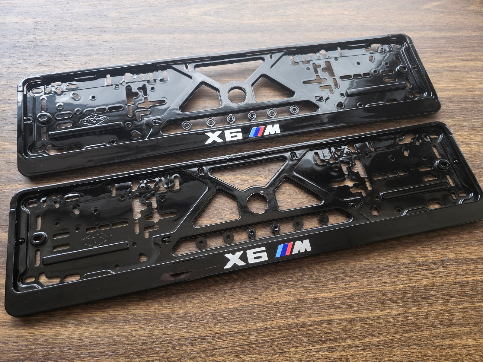BMW X6M car number plate holder frame surround Piano Black