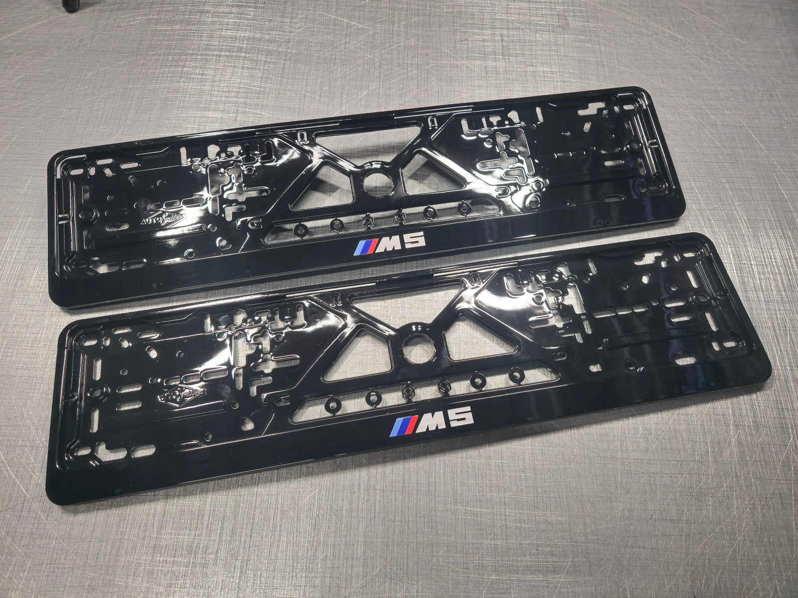 BMW M5 car number plate holder frame surround Piano Black