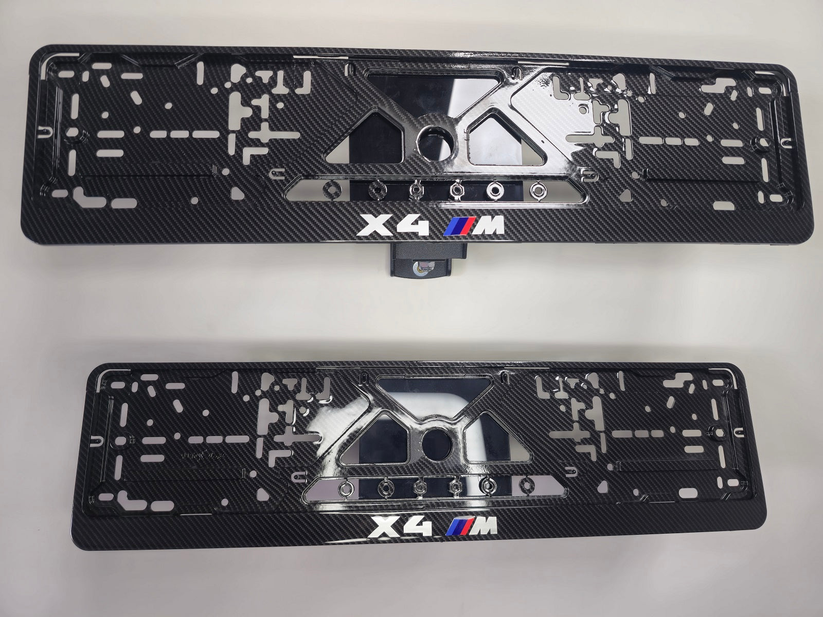 BMW X4M car number plate holder frame surround carbon