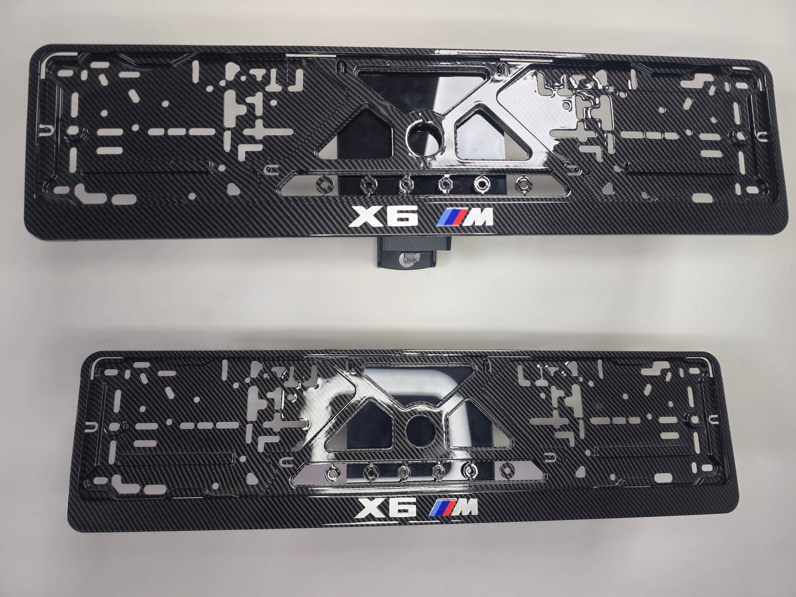 BMW X6M car number plate holder frame surround carbon