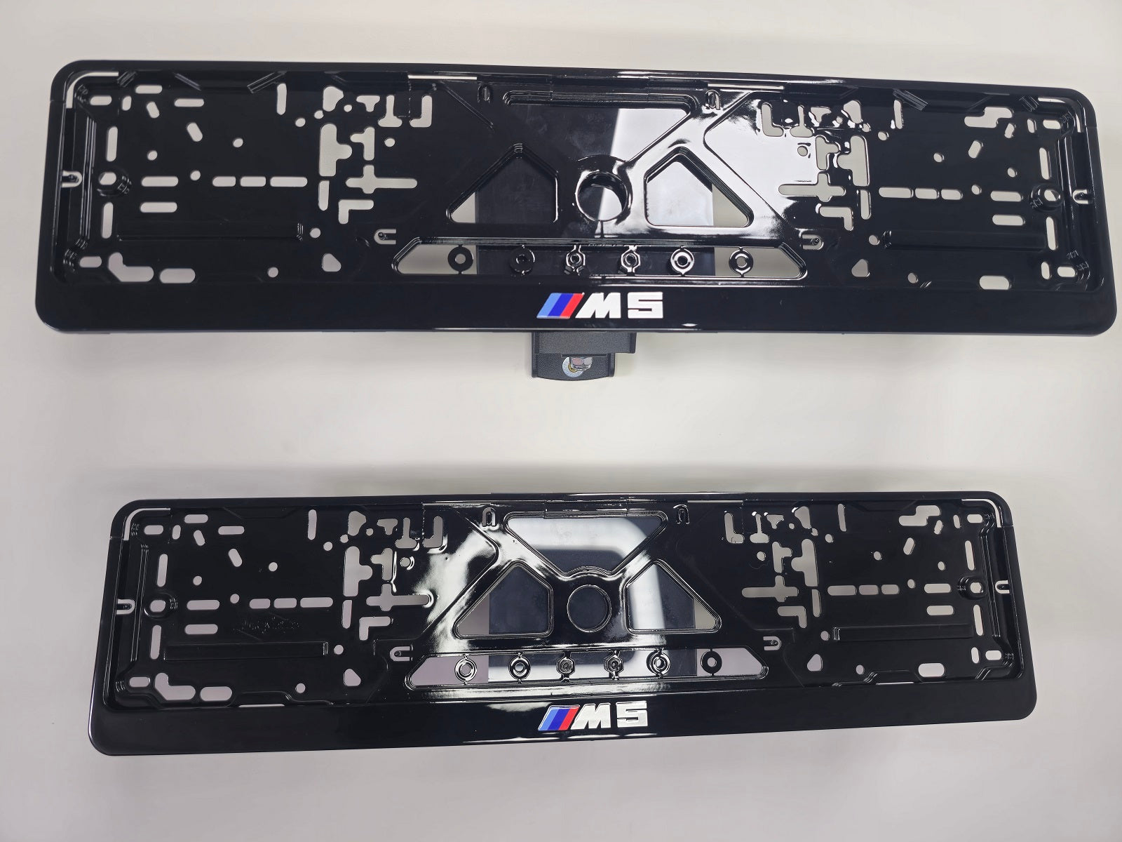 BMW M5 car number plate holder frame surround Piano Black