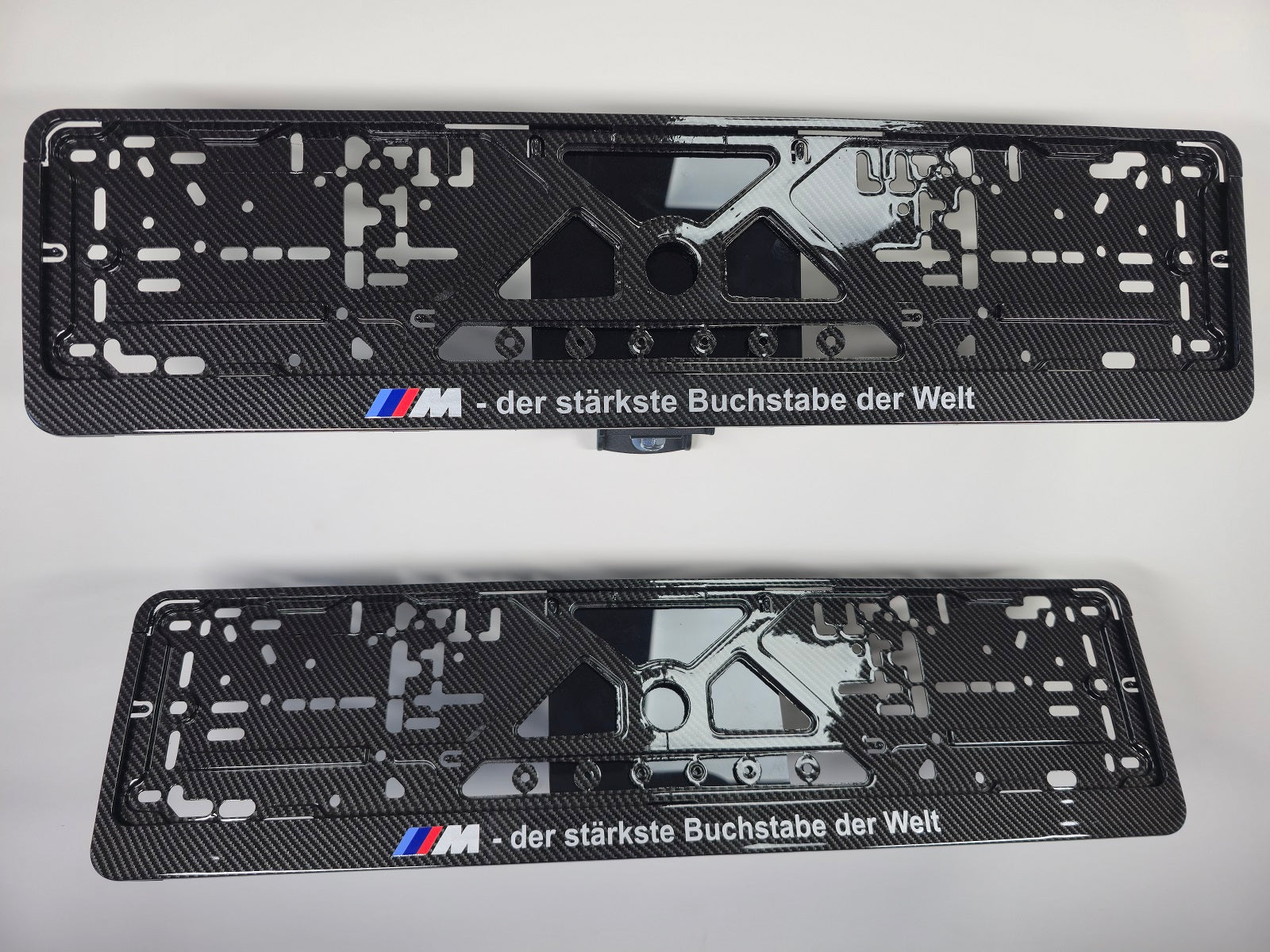 BMW Der Welt car number plate holder frame surround carbon