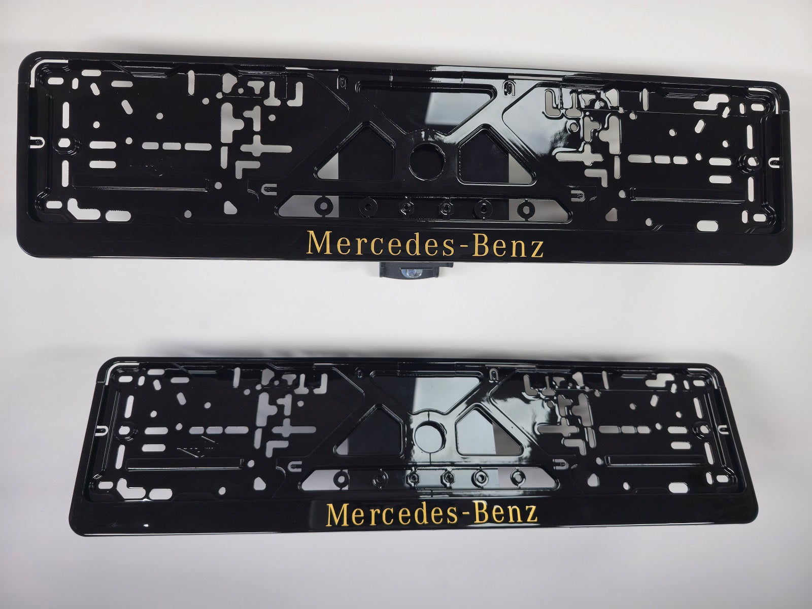 Mercedes Benz car number plate holder frame surround Piano Black