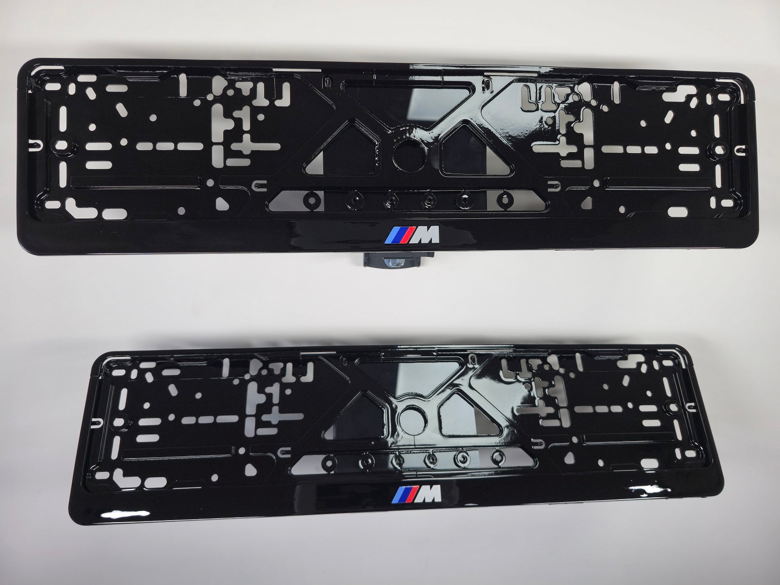 BMW M car number plate holder frame surround Piano Black