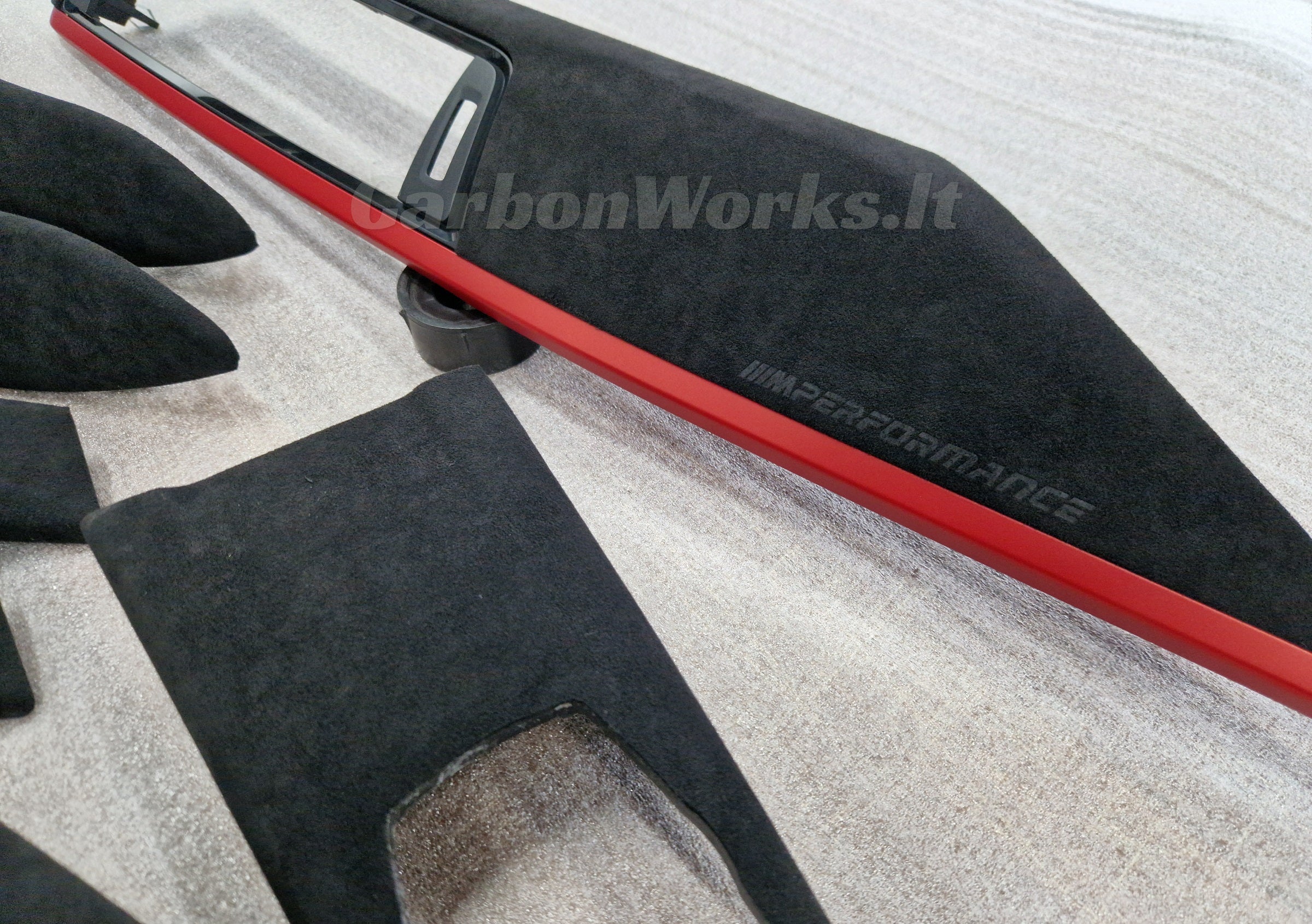 BMW 3 series F30 F31 F80 F36 Alcantara interior decorative red trims LHD