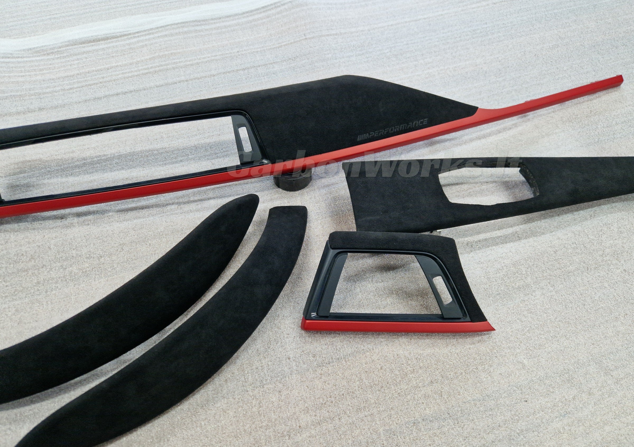 BMW 4 | M4 series F32 | F82 Alcantara interior decorative red trims LHD