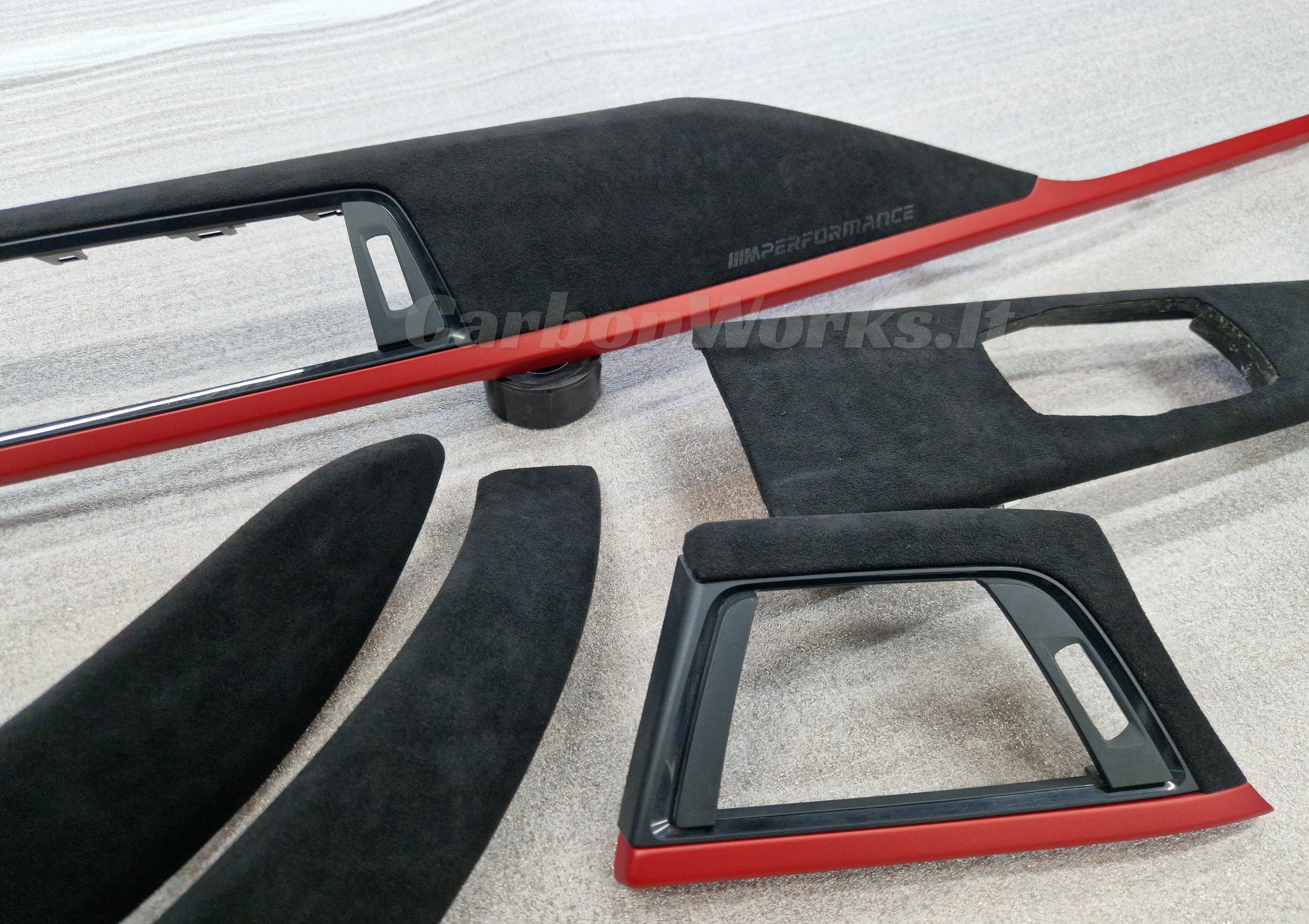 BMW 4 | M4 series F32 | F82 Alcantara interior decorative red trims LHD