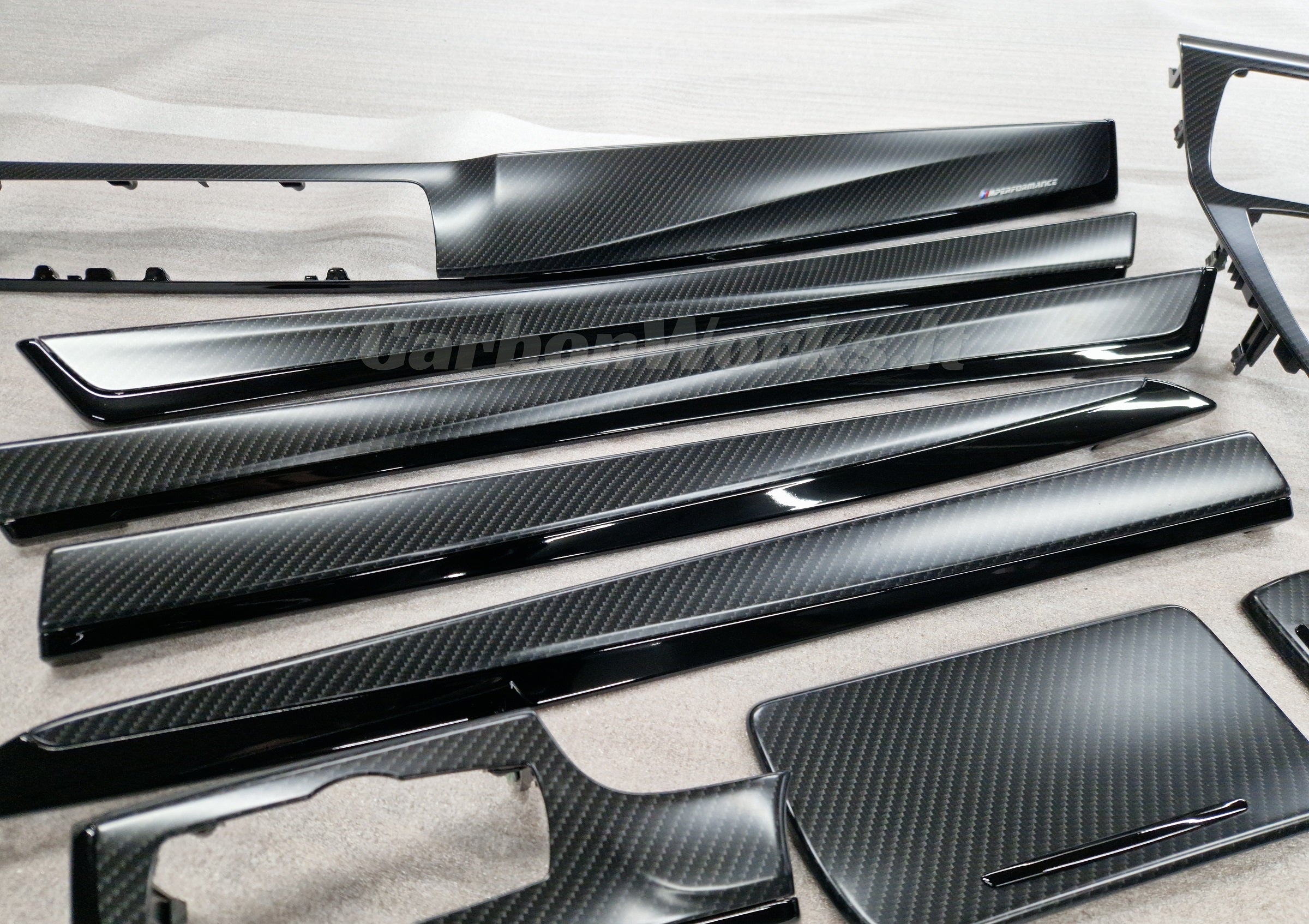 BMW 5 series F10 Matte Carbon M Performance interior decorative trims LHD