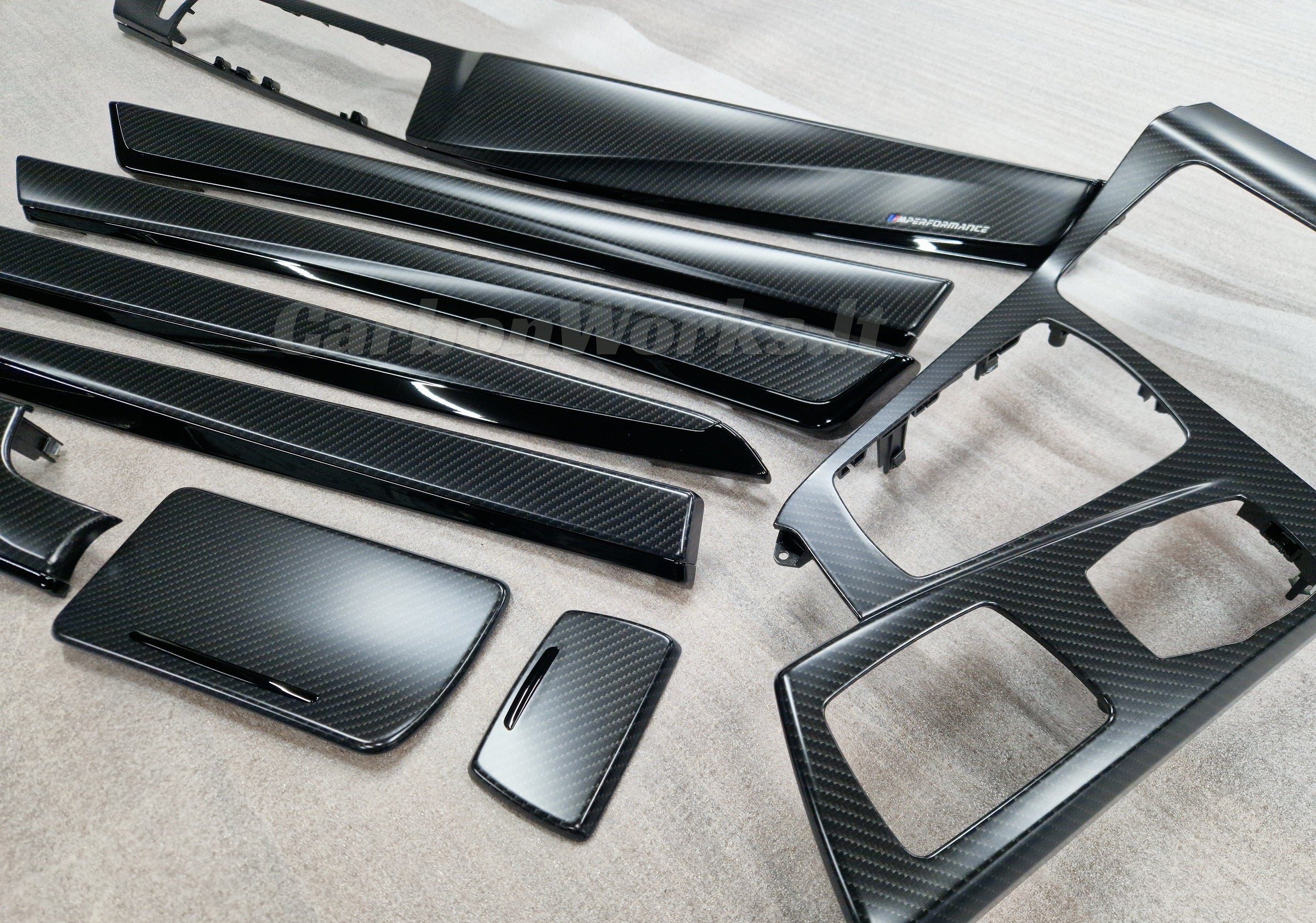 BMW 5 series F10 Matte Carbon M Performance interior decorative trims LHD