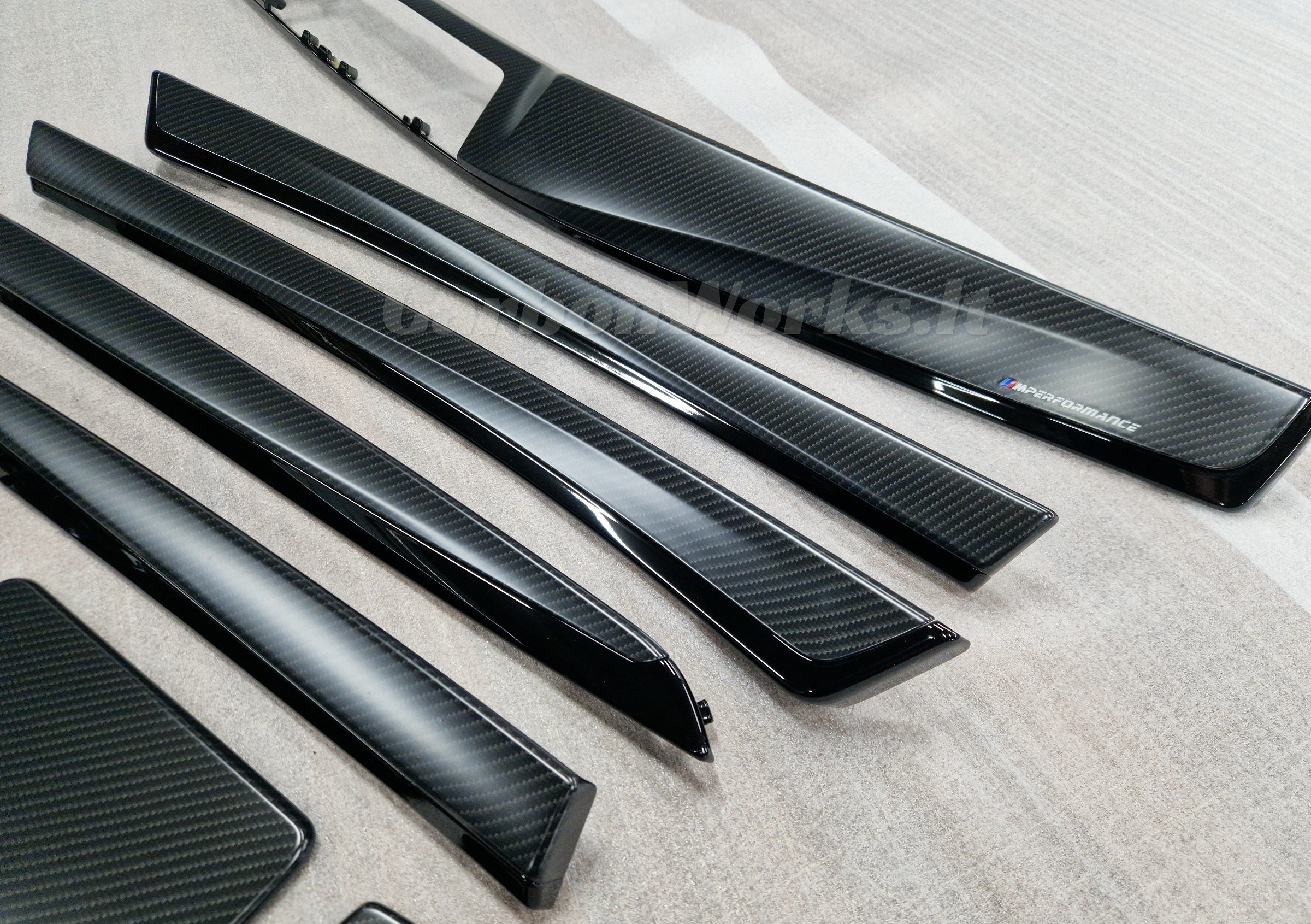 BMW 5 series F10 Matte Carbon M Performance interior decorative trims LHD