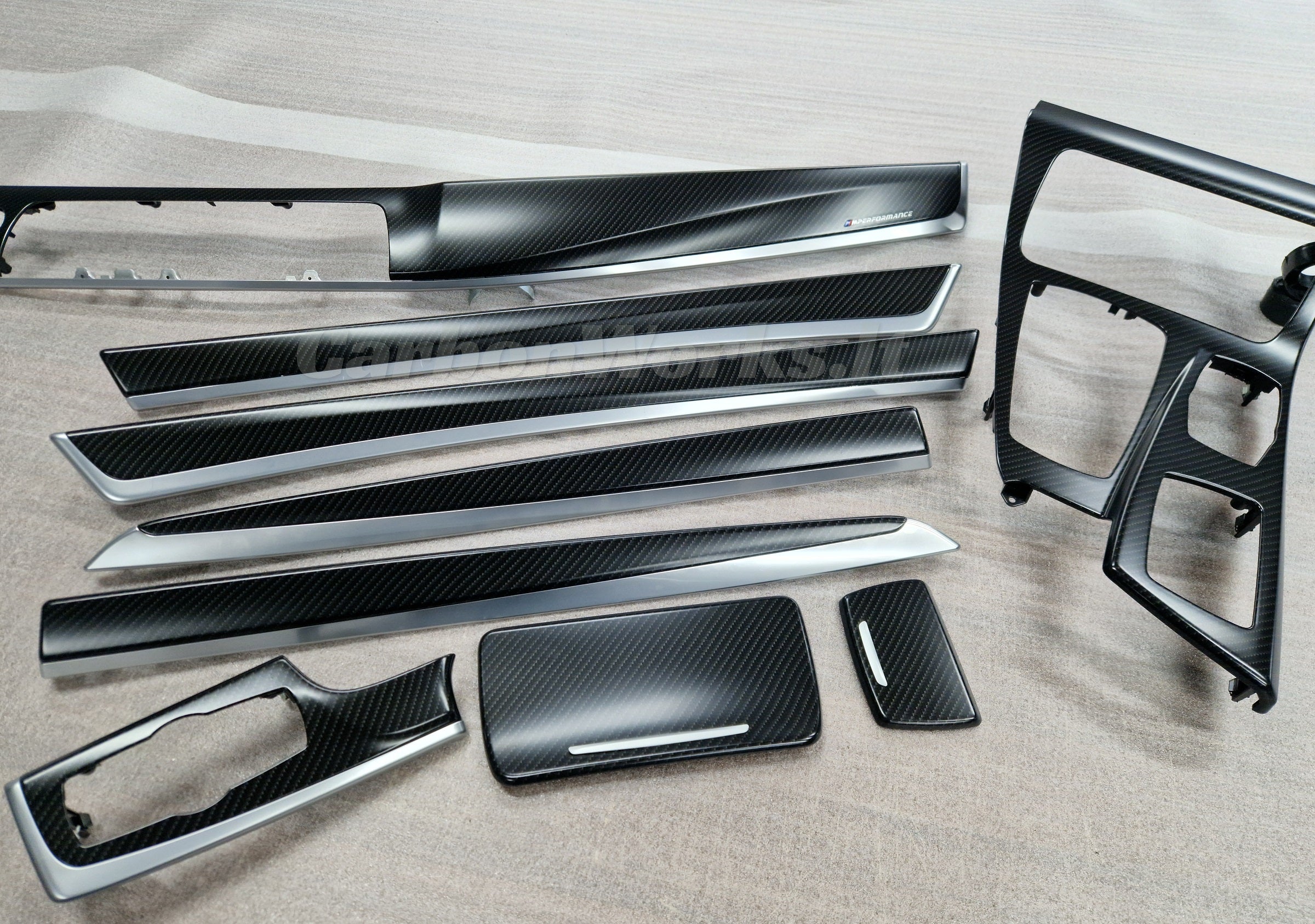 BMW 5 series F10 Matte Carbon M Performance interior decorative trims LHD