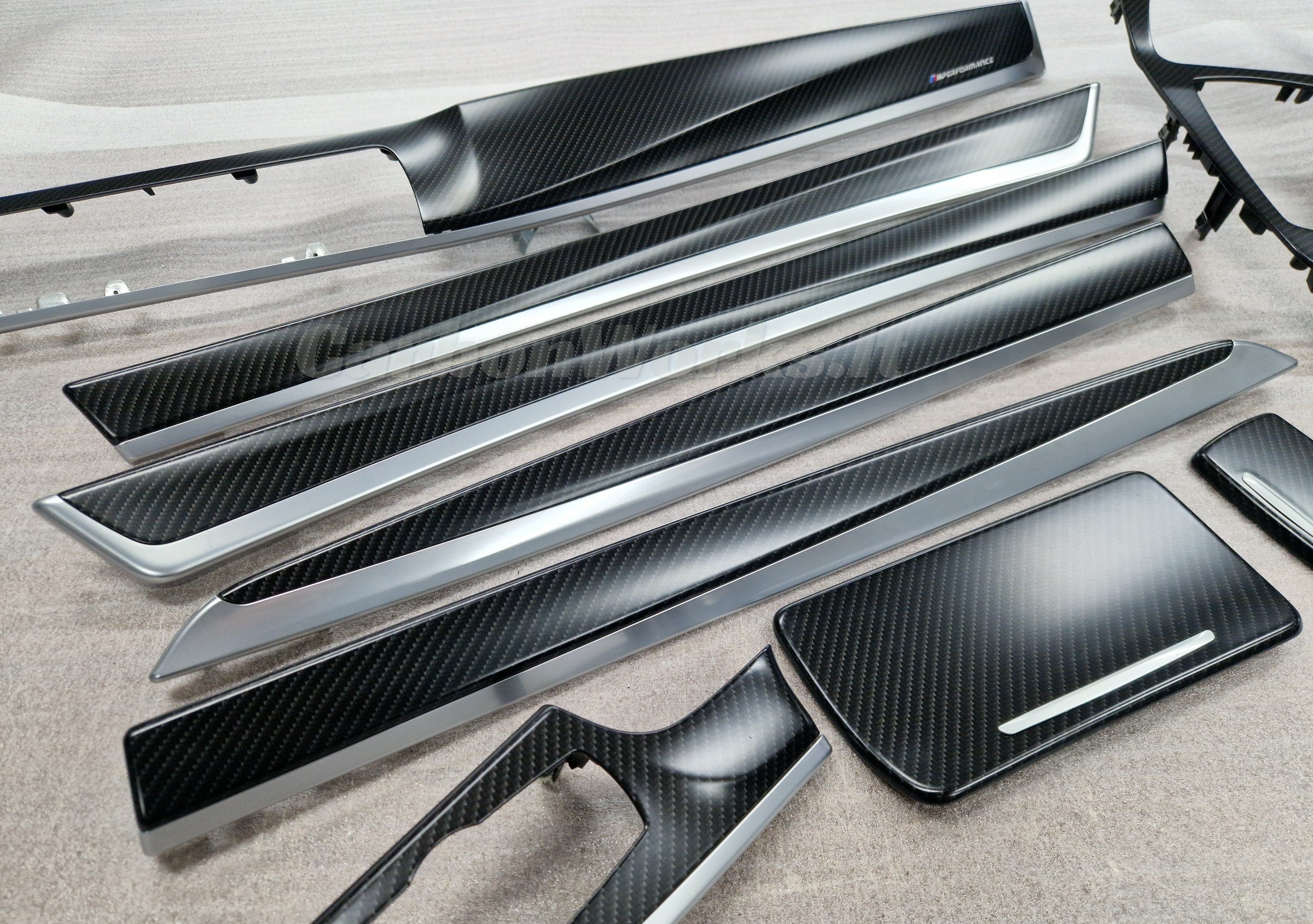 BMW 5 series F10 Matte Carbon M Performance interior decorative trims LHD