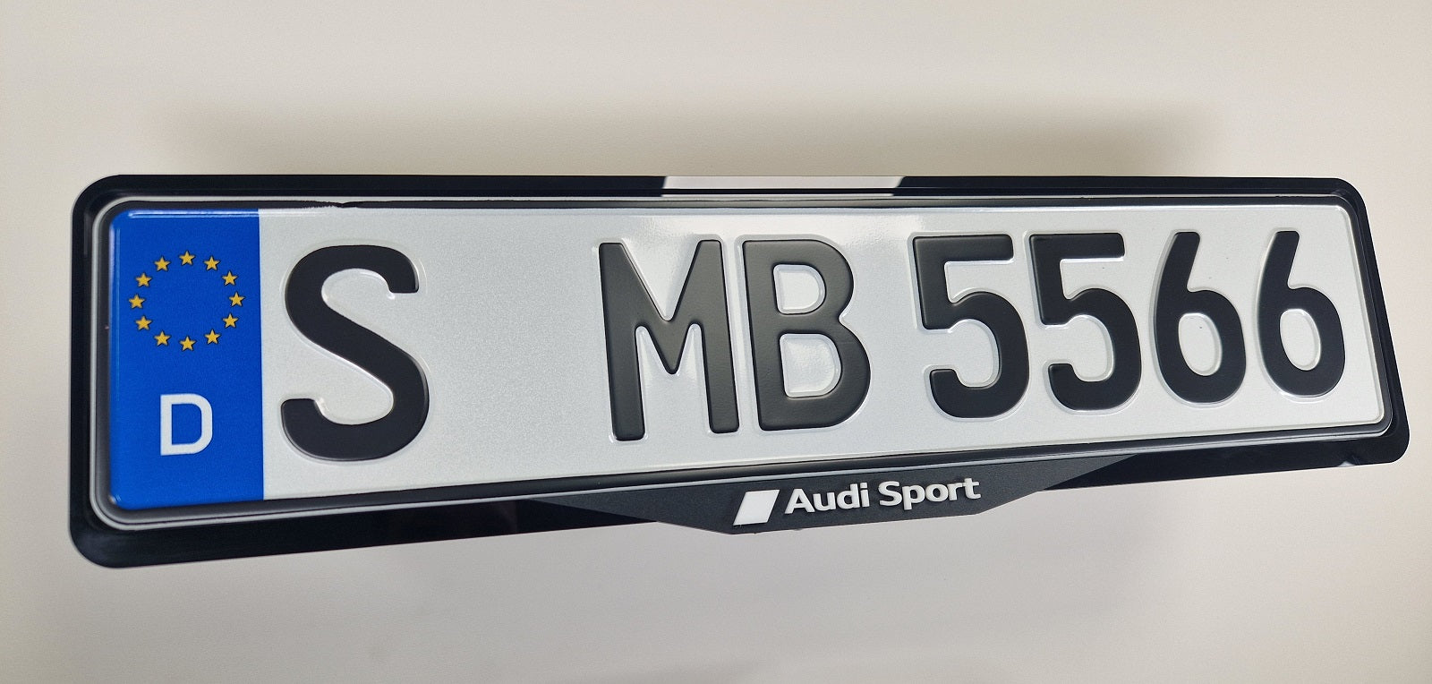 Audi car number plate holder frame surround Black White