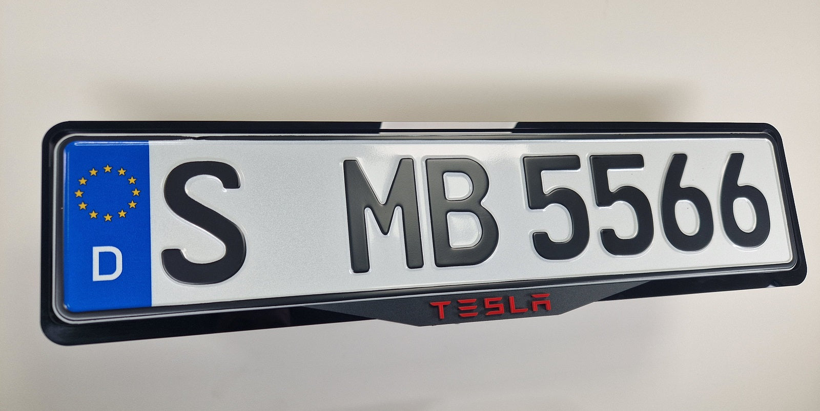 Tesla car number plate holder frame surround red