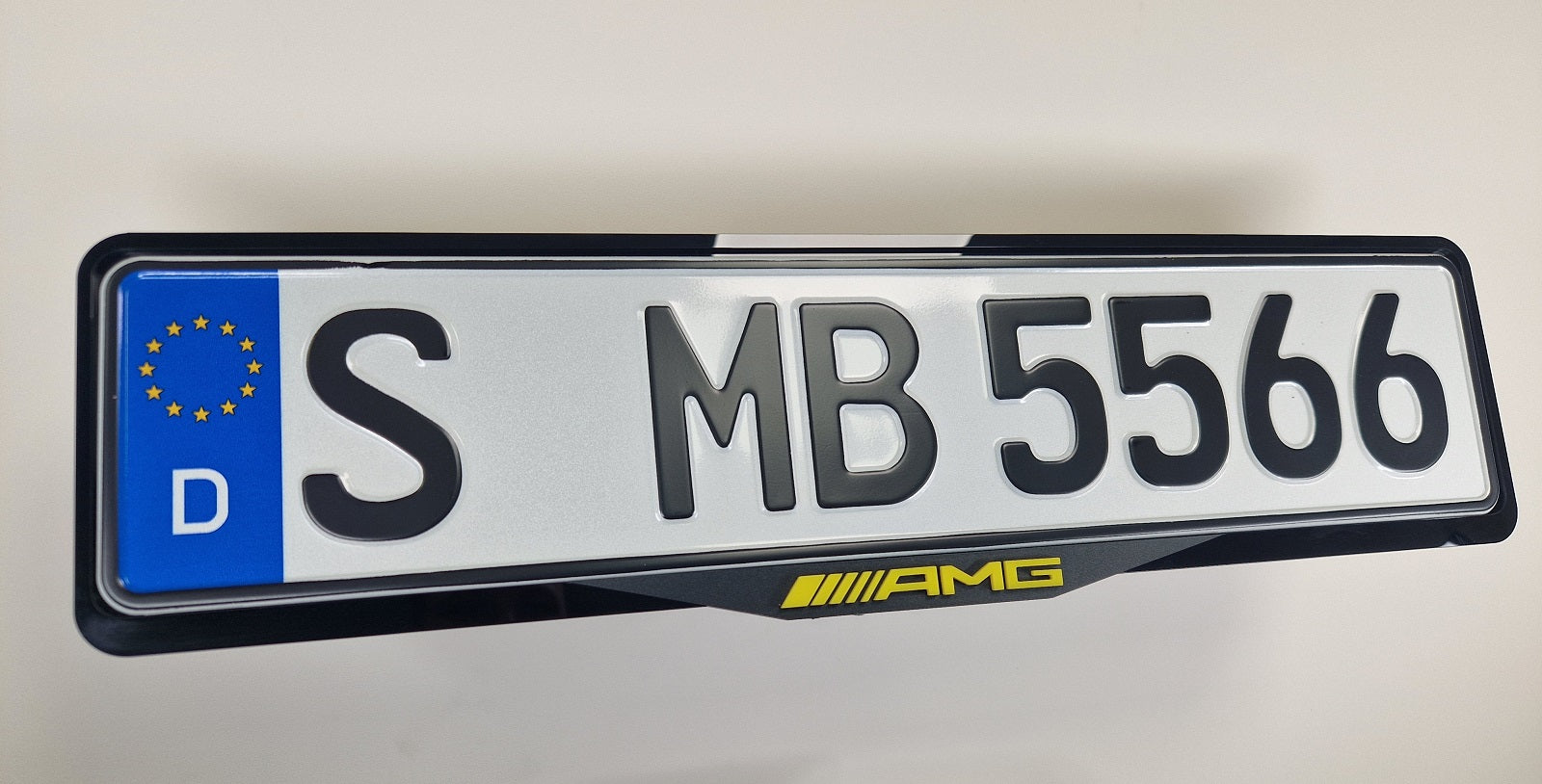 Mercedes AMG car number plate holder frame surround - Yellow