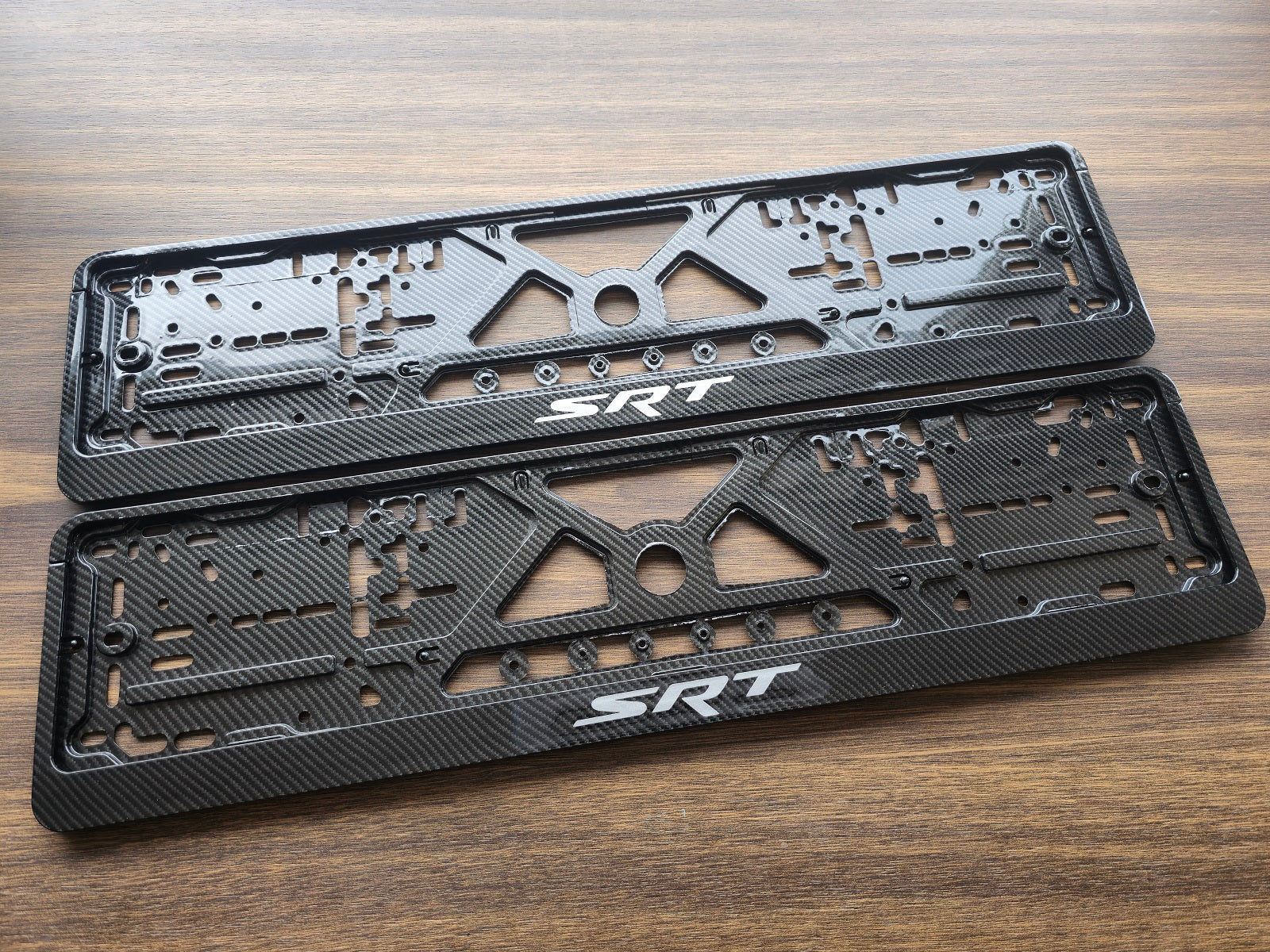 Dodge SRT car number plate holder frame surround carbon