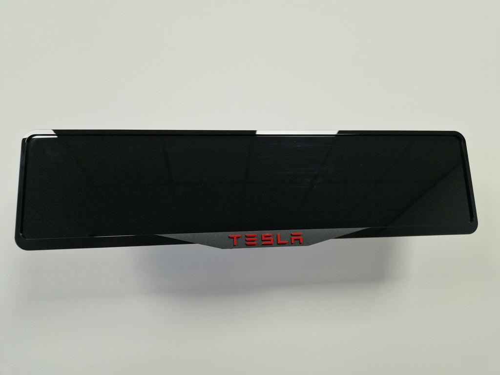 Tesla car number plate holder frame surround red
