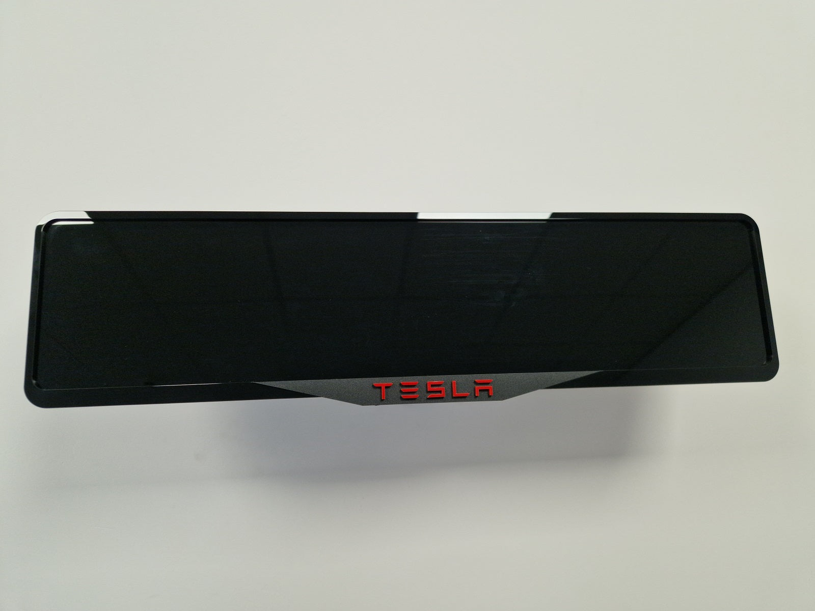 Tesla car number plate holder frame surround red