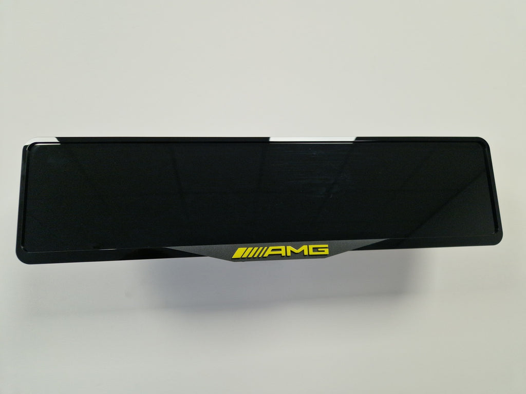Mercedes AMG car number plate holder frame surround - Yellow