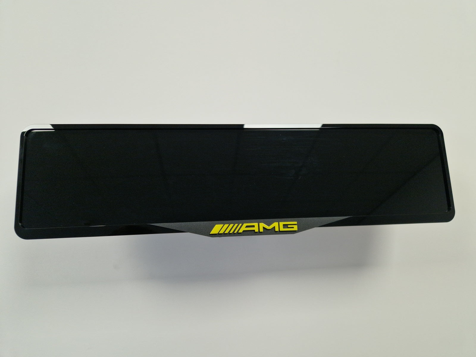 Mercedes AMG car number plate holder frame surround - Yellow