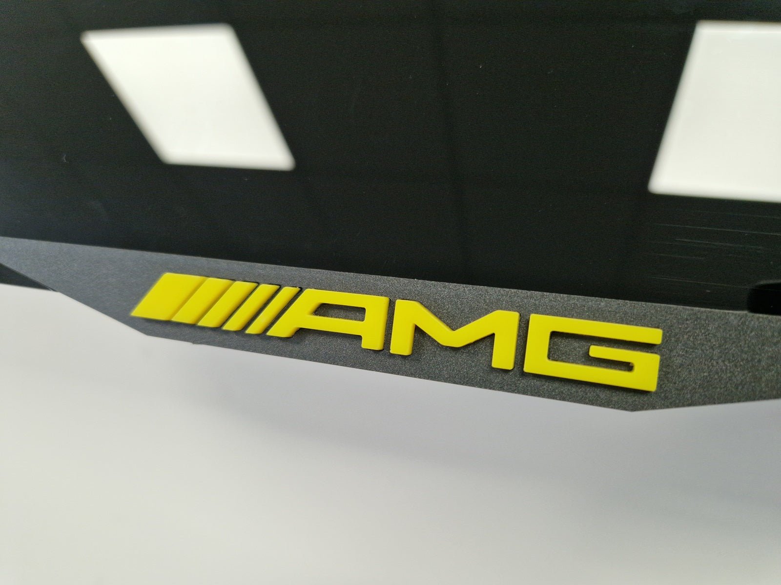 Mercedes AMG car number plate holder frame surround - Yellow